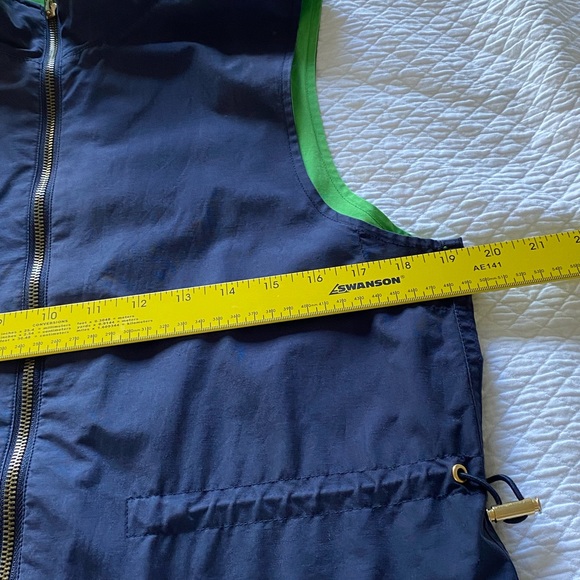 LAUREN-RL Zipper Reversible Vest Green Navy SZ PS - Picture 8 of 10